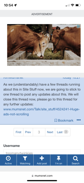 Huge ads not scrolling