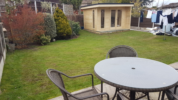Paving to garden office