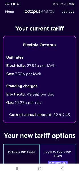 Gas and Electric prices