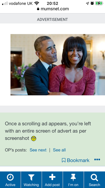 Huge ads not scrolling