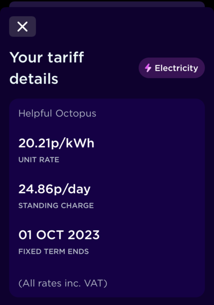 What is your new electricity unit price?