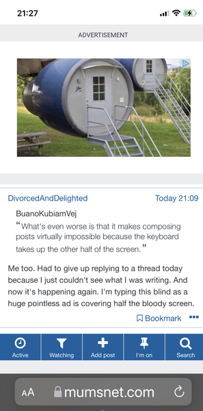 Huge ads not scrolling