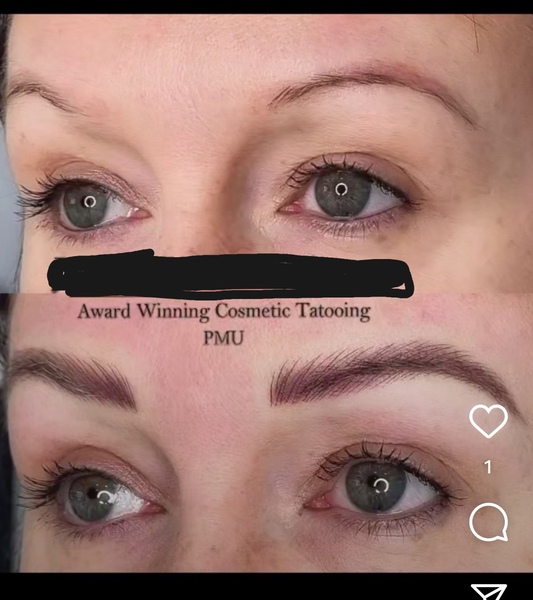 I had my eyebrows microbladed today...