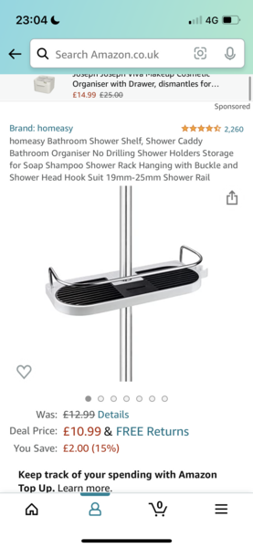 How do you store items in shower?
