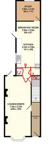 Where to put downstairs bathroom?