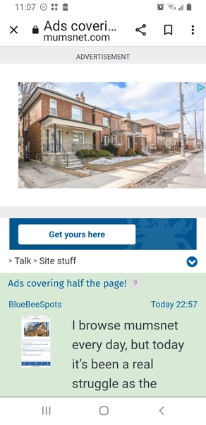 Ads covering half the page!
