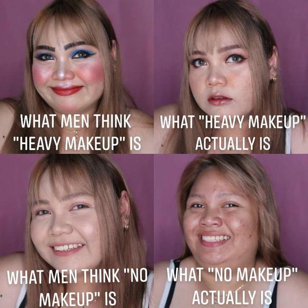 When men say "I prefer women without make-up"...