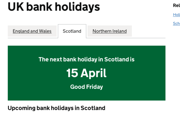 This week I learned that Good Friday is NOT a bank holiday