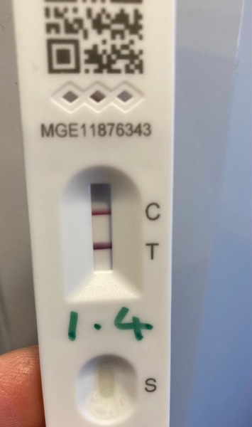 Strongest positive yet on Day 7 :(