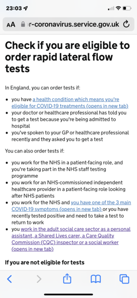 So are we encouraged to not test now?