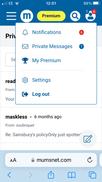 Private message not showing