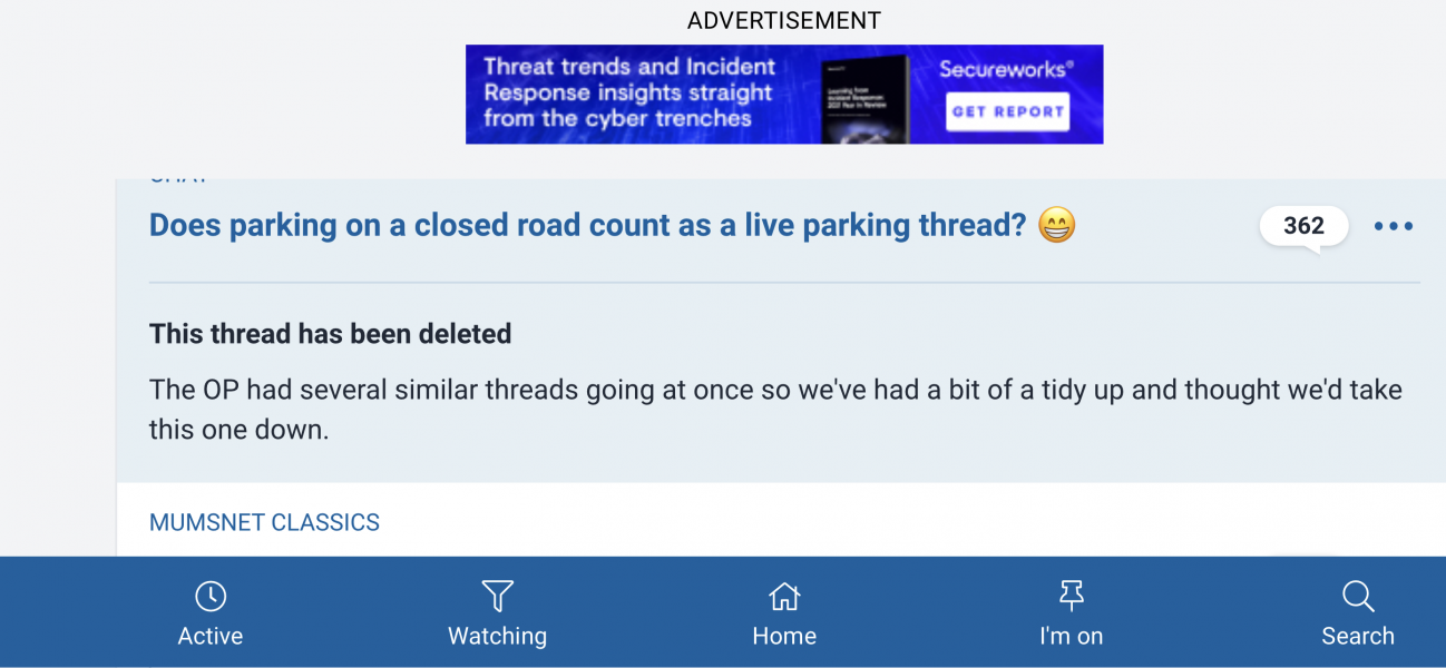 MNHQ - Why did you delete my parking thread? 