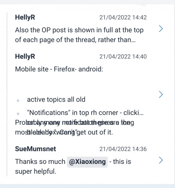Mumsnet Talk re-platforming - Known issues update 