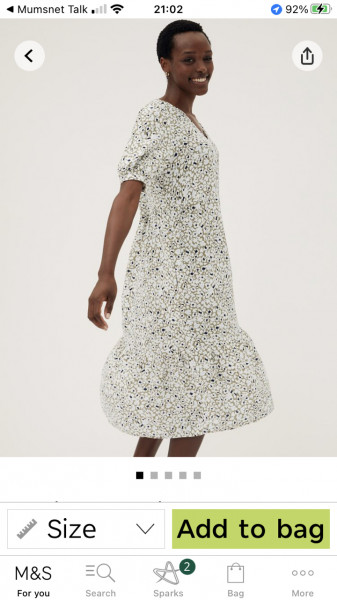 M&S Blue Leopard Print dress - big campaign banner but online only and sold out?!