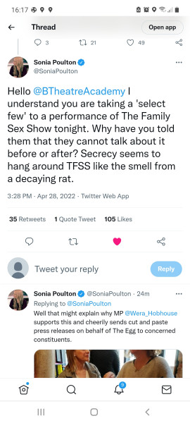 To update about The Family Sex Show