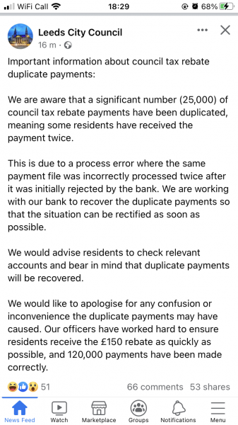 £150 council tax rebate - have you had it yet?