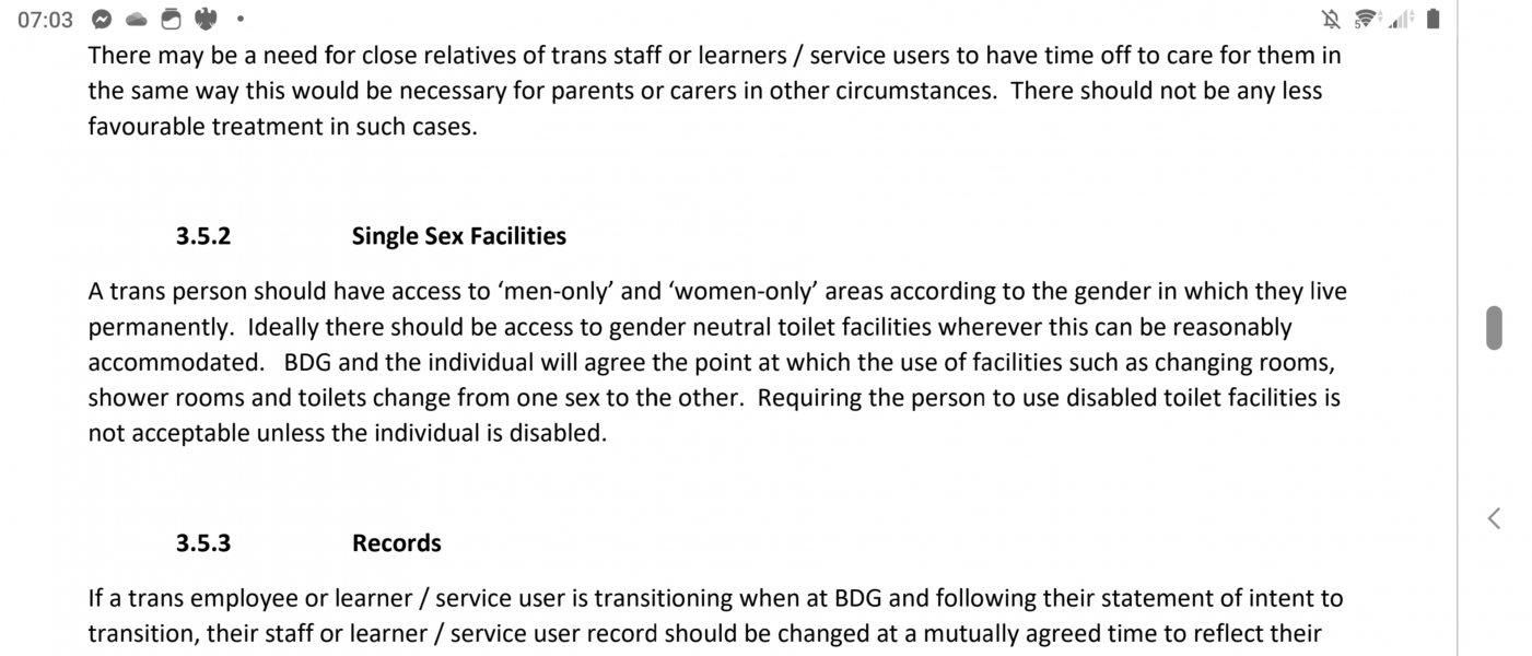 NCS will put my child into a "self-identified gendered accommodation"