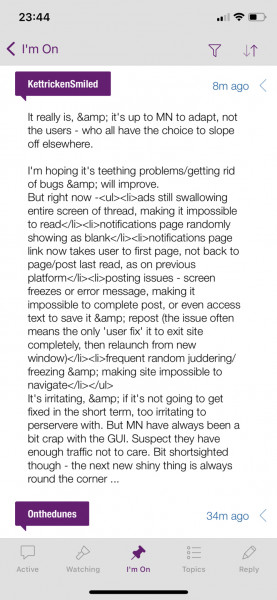 Mumsnet Talk re-platforming - Known issues update 