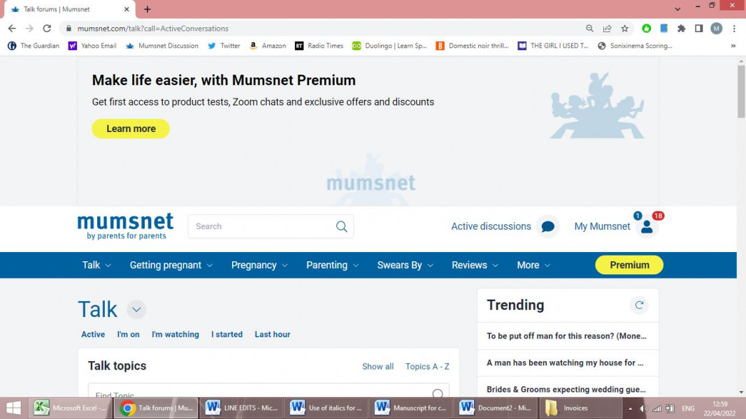New site on laptop screen