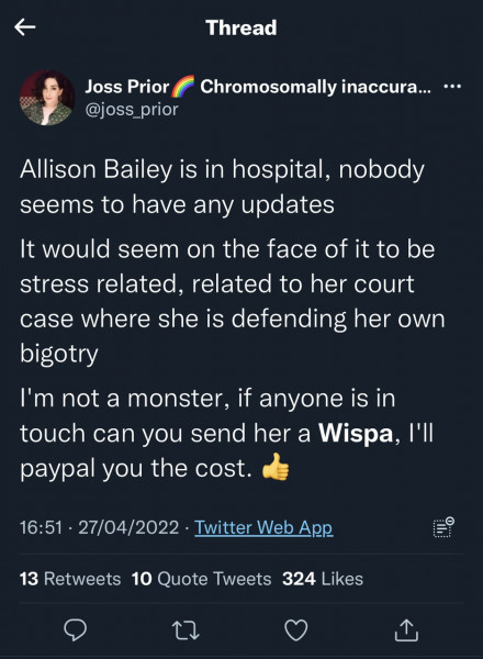 Allison Bailey v Stonewall - Employment Tribunal hearing
