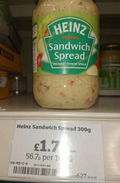 Where the fuck is sandwich spread?