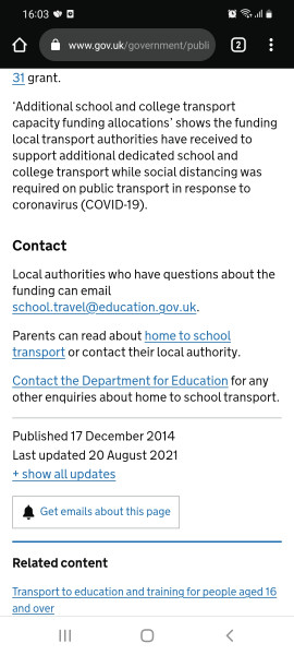 School pickups and dropoffs