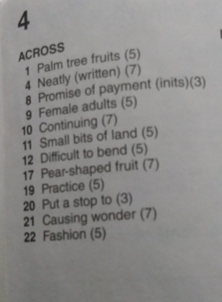 Stuck on crossword clue