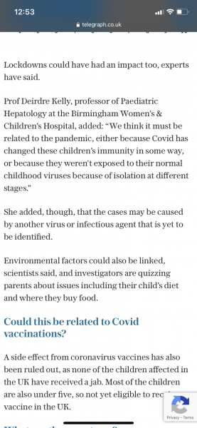 Hepatitis outbreak in children