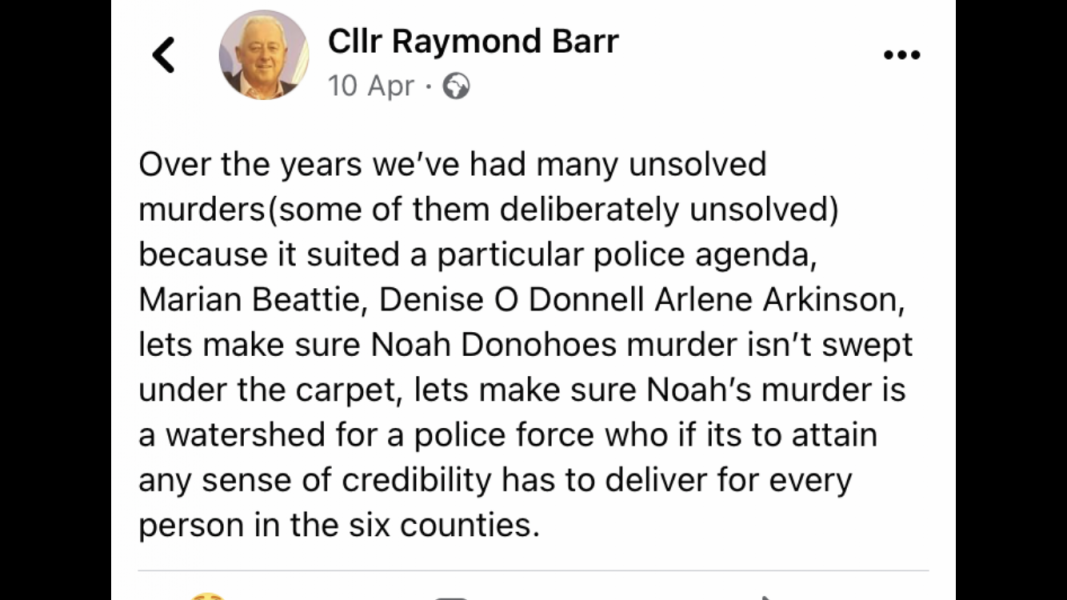 TW. Noah. The PSNI and their failure to investigate his death?