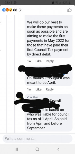 Has anyone had their council tax rebate yet?