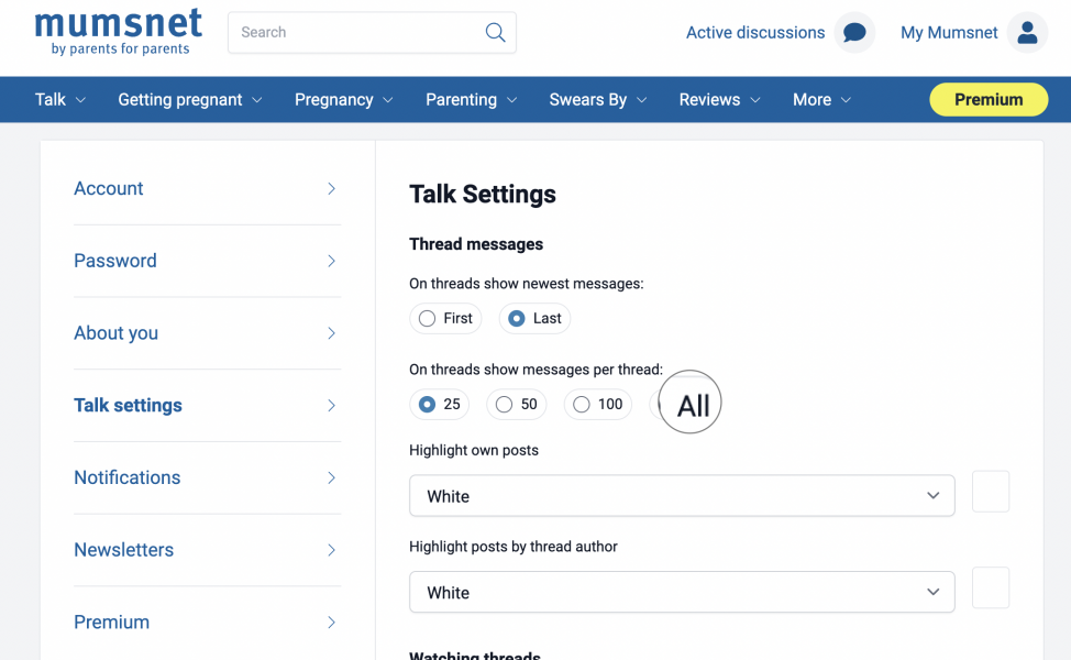 Option to see whole thread not there