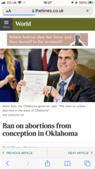Why is the USA banning abortion?