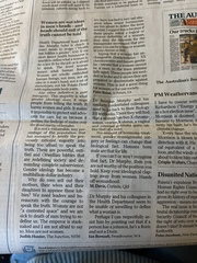 Letters to editor - Australian newspaper