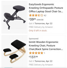 To want to try a kneeling chair