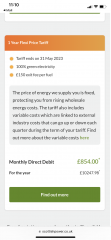 £854 per month gas and electricity 