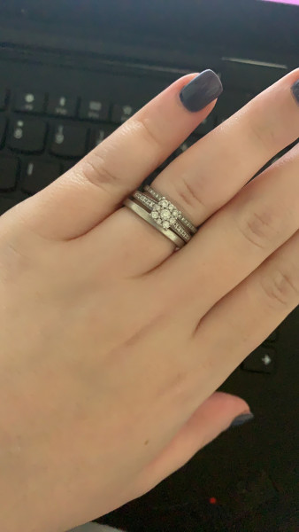 .. to ask to see your engagement & wedding rings? :D
