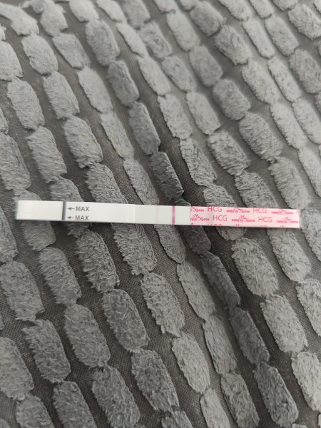 12 dpo line on test