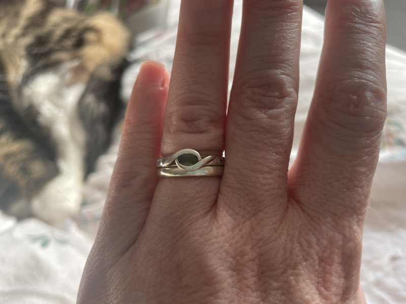 .. to ask to see your engagement & wedding rings? :D