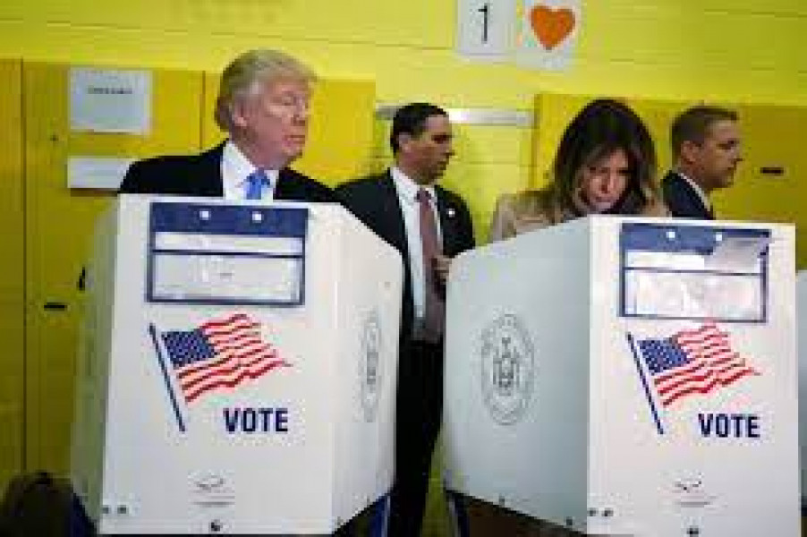 My husband won't tell me who he voted for today?