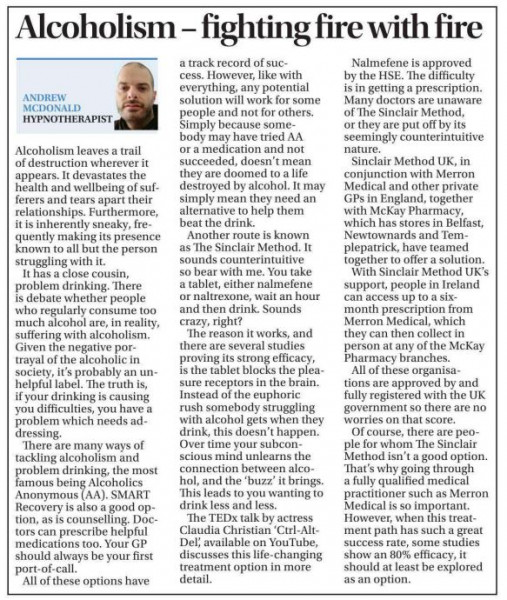 Another option to help reduce drinking is worthy of a read