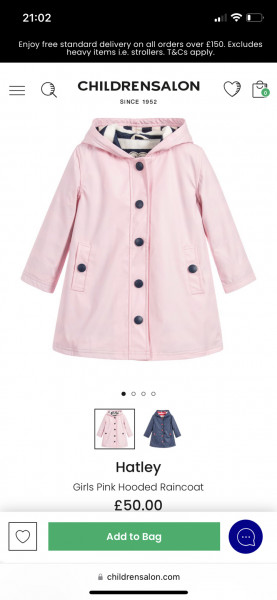 Raincoat for 2/3 year old 