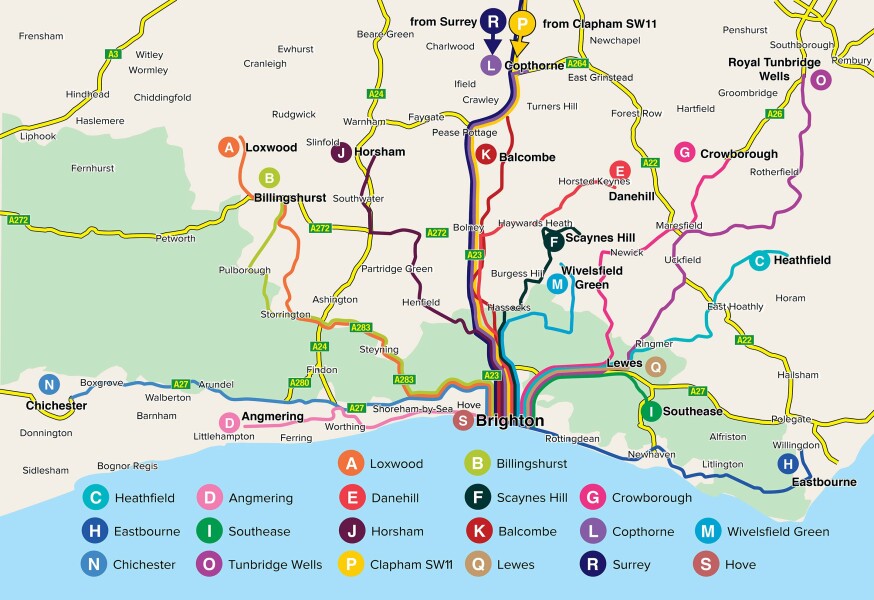 Does anyone commute from Horsham to Reigate Grammar or Brighton College? 