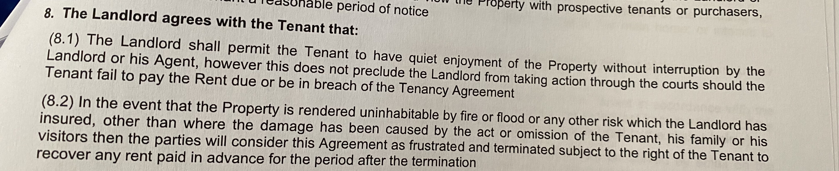 To wonder if this is a breach of tenancy contract?