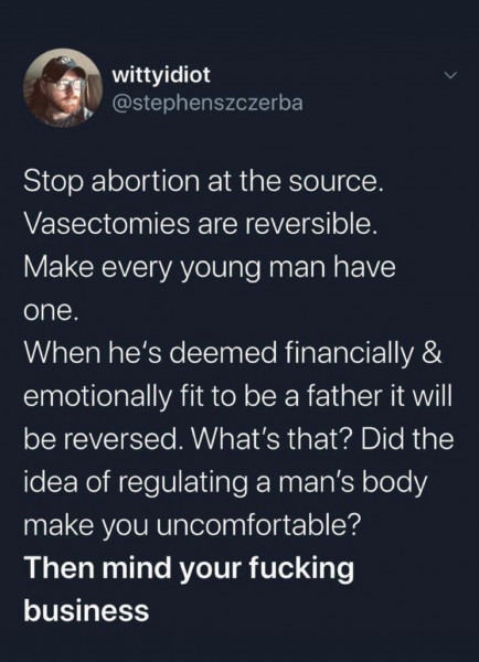 To think that US states who want to ban abortion should be able to?