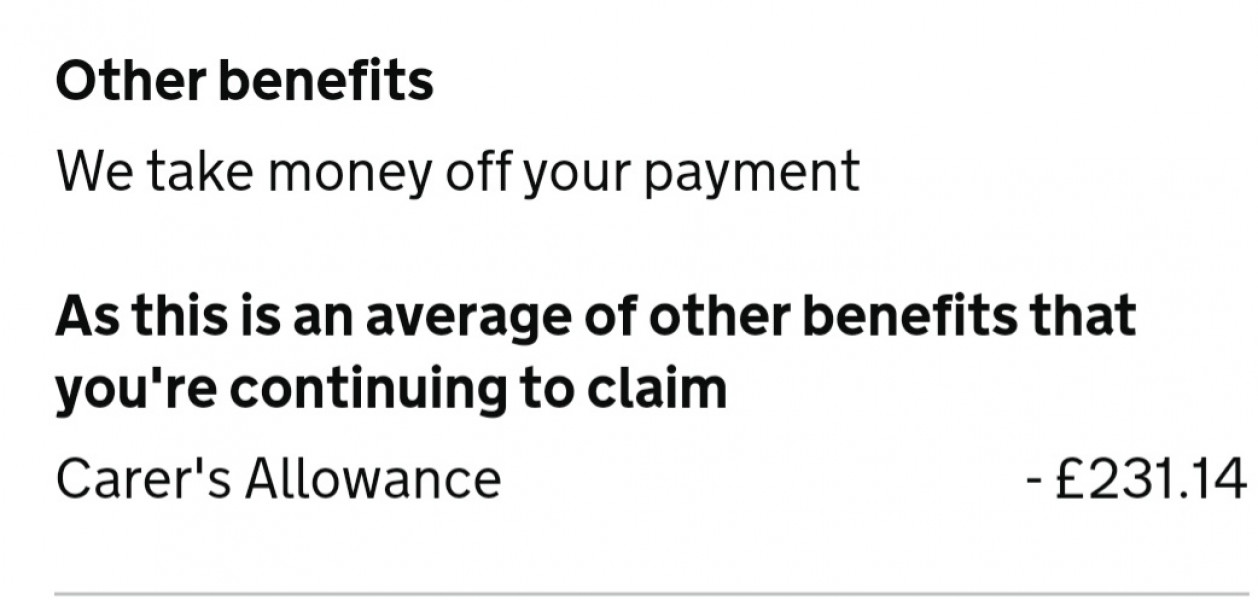 Carers allowance and Uc