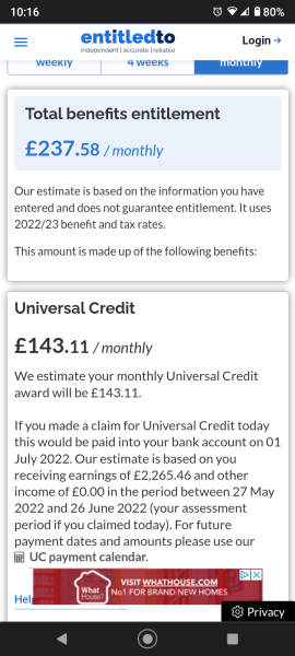 To feel bad that I’m getting £650?