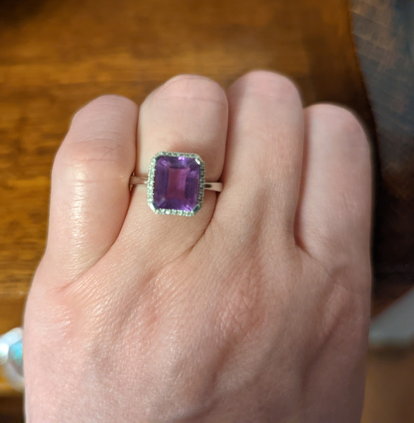 .. to ask to see your engagement & wedding rings? :D