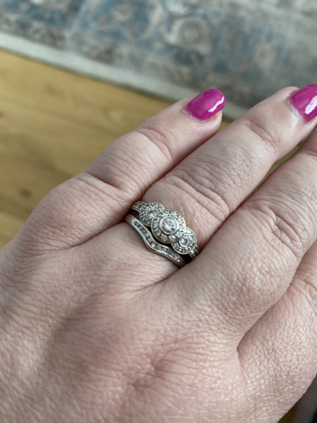 .. to ask to see your engagement & wedding rings? :D