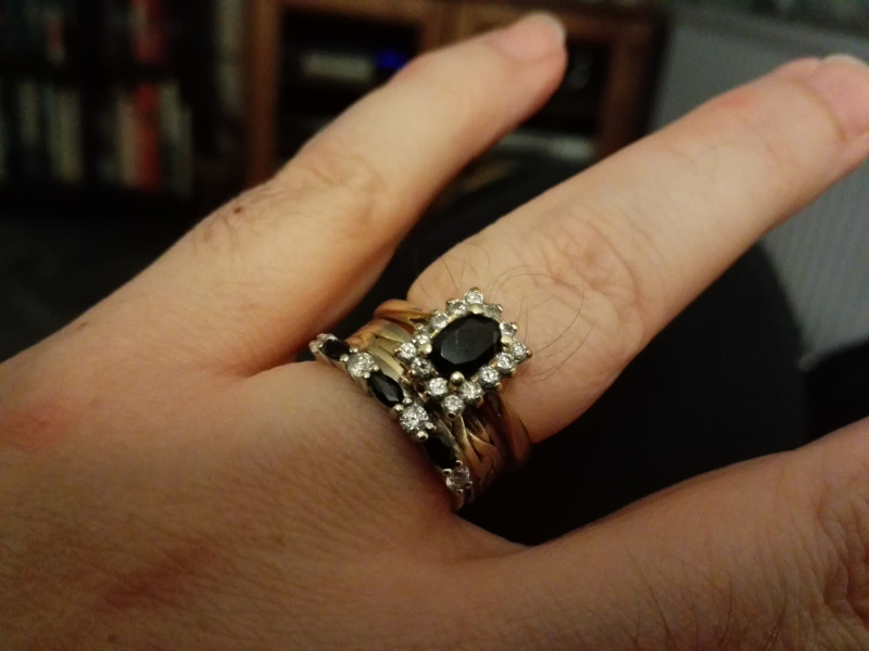 .. to ask to see your engagement & wedding rings? :D