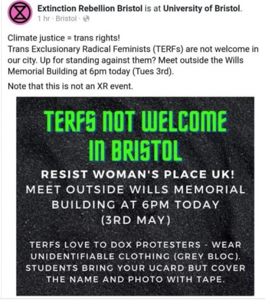 Woman's Place UK Bristol meeting on May 3rd (come give me a hug if you want to) 